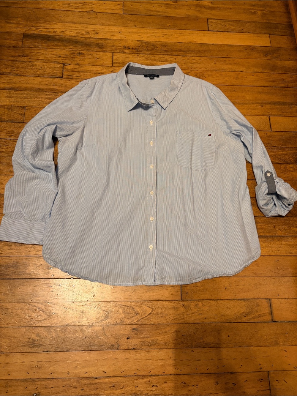 Tommy Hilfiger Light Blue Women’s Button-Down Shirt